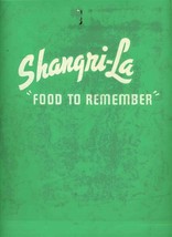 Shangri La Restaurant Menu Pico Rivera California 1960&#39;s - £48.39 GBP