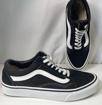 Vans Old Skool Skate Shoes Mens 8 Black White Suede Canvas Low Top Sneak... - $546.34 MXN