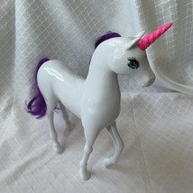 Mattel Barbie 2014 White Unicorn With Purple Main And Tail -1FT Tall - £11.51 GBP