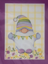 House Garden Yard Flag 28x40&quot; Easter Gnome Spring Banner Decorative Outdoor - £21.84 GBP