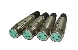 Lot of 4 Switchcraft A3F 3 Pin Female XLR Mic Cable Connectors - $31.68
