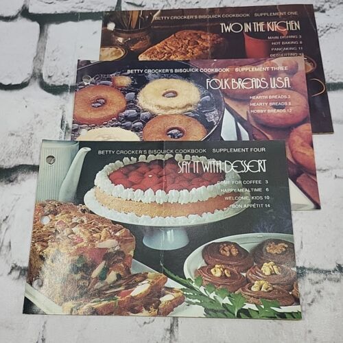 Primary image for Vintage Betty Crocker Bisquick Cookbook Supplements Expansions Lot Of 3 1972 