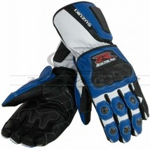 Suzuki Gsxr Moto Gp Motorbike Racing Leather Gloves. All Sizes Available - £54.03 GBP