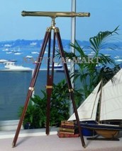 Handcrafted Floor Standing Harbor Master Brass Telescope with Tripod Stand  - £158.91 GBP