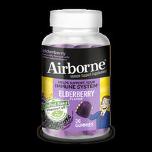 Airborne Elderberry + Zinc &amp; Vitamin C Gummies For Adults  Immune Support - £12.49 GBP