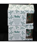 Indiana Glass Holly 16 oz Tumblers Glasses Christmas Lot of 12  Xmas - $498.53 MXN