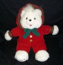 16" Vintage 1993 Kmart Christmas Teddy Bear Lane Stuffed Animal Plush Toy Boy - $33.25