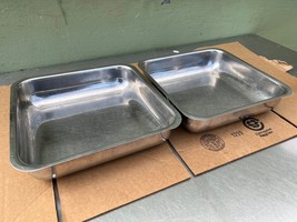 Set of 2 Hubert 31648 Square 12&quot; x 12&quot; Stainless Steel Balti Pan Dishwas... - $47.50