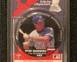 NEW-RYNE SANDBERG-CUBS-HOF-MLB-STARSHOTS-#143 BUTTON/BADGE-1991 BASEBALL... - $5.99