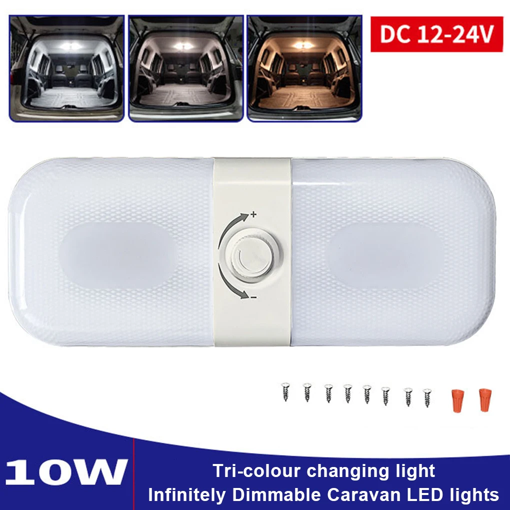 12-24V RV Light 3 Colors Stepless Dimmable Brightness Adjustable Automobile La - £10.42 GBP