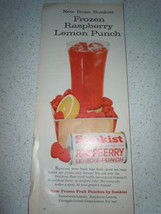Vintage Sunkist Raspberry Lemon Punch Print Magazine Advertisement 1960 - $3.99