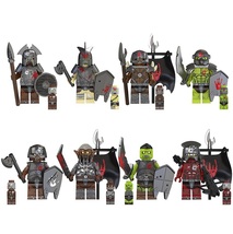 The Lord of the Rings Uruk-Hai Army Soldiers 8pcs Minifigures Building Toy - £13.93 GBP