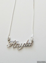 925 Sterling Silver Name Necklace - Name Plate - KAYLA 17&quot; chain w/pendant - £47.90 GBP