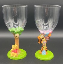Zak Designs Inc. Winnie The Pooh &amp; Tigger Acrylic Plastic Wine Glasses L... - £18.27 GBP