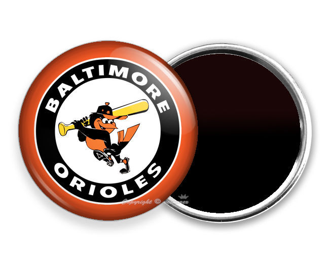 BALTIMORE ORIOLES TEAM BASEBALL BAT PITCHING BIRD FRIDGE REFRIGERATOR MAGNETS