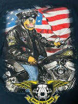 Rottweiler USA Flag Bikercore Harley MENS XXL Motorcycle Skull Graphic T... - £22.32 GBP