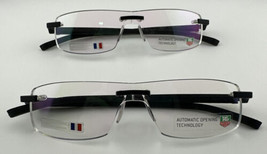 2 Authentic Tag Heuer TH 3583 003 &amp; 001 Optical Frame France Eyeglasses - $370.26