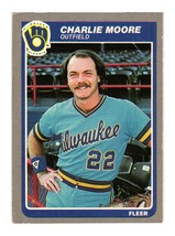 1985 Fleer #589 Charlie Moore Milwaukee Brewers - £1.58 GBP