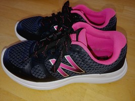 NEW BALANCE MEMORY SOLE LADIES CUSH BLACK/PINK TEXTILE SNEAKERS-6-GENTLY... - £19.95 GBP