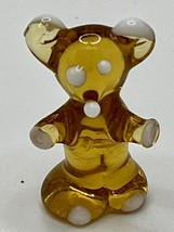 Murano Glass Handcrafted Golden Bear Miniature Figurine w White Glass Paws - £16.64 GBP