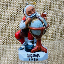 Vintage Norman Rockwell Santa&#39;s Good Boys Ornament Dave Grossman Japan 1980 - £8.10 GBP