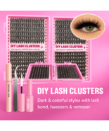 DIY Lash Cluster Kit 30D–80D with Glue, Tweezers &amp; Remover – 9–16mm Mixe... - $31.51 CAD