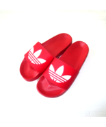 Adidas Original Adilette Lite Sandal - FU8296 - Red White - Size 10 - NWT - $19.99