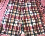 American Eagle Outfitters ~ Men&#39;s Plaid Multi-color Causal Shorts 5-Pock... - $15.85