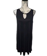 Lascana Sleeveless Lounge Errand Dress Sz8 Black Comfy Flowy Light Fresh... - $18.00