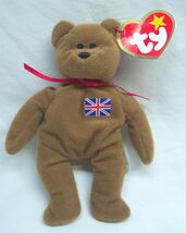 TY Teenie Beanie BRITANNIA TEDDY BEAR 5" Stuffed Animal 1993 McDonalds W... - $14.85