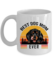 Dachshund Dog Lover Coffee Mug Ceramic Gift Best Dog Mom Ever White Mugs For Her - £13.49 GBP+