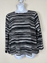 Lands&#39; End Womens Plus Size 3X Striped Rashgard Nylon Top Long Sleeve - $18.90