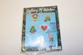 Vintage Bucilla Counted Cross Stitch Kit "Seasonal Ornaments" Set of 6 #33403 - $8.90