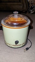 Vintage 1970s Rival Crock Pot Slow Cooker 3.5 qt Avocado Green Model 3100/2 - £36.34 GBP