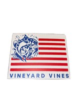 Vineyard Vines USA American Fish Flag Patriotic Sticker Yeti Car Laptop Decal - £2.75 GBP