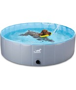 Foldable Dog Pool Slip-Resistant Kiddie Pool  Portable PVC Pet Small 31.... - £55.12 GBP