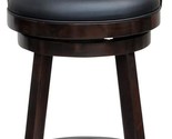 Benjara BM239714 29 in. Swivel Wooden Frame Counter Stool with Padded Ba... - £302.26 GBP