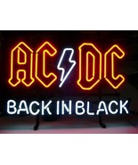 ACDC Back In Black Music Classic Band Beer Bar Neon Sign 17&quot; x 13&quot; - £390.13 GBP