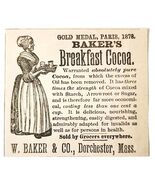 Walter Baker Breakfast Cocoa 1885 Advertisement Victorian Paris Expo 78 ... - $28.01 CAD