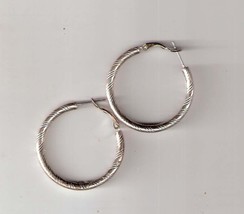 Silver Hollow Tube Hoop Earrings , 5 mm (Pierced)  - £5.39 GBP