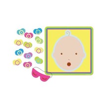 Beistle 66675 Pin The Pacifier Baby Shower Game, 17 x 18.5  - $171.35 MXN
