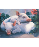 baby pigs piglets farm animals country ceramic tile mural medallion back... - $1,761.80 MXN+