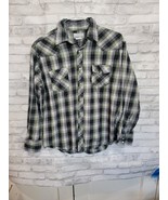 Vtg Wrangler Pearl Snap Wrancher Flannel Shirt Mens XL Plaid Western Cotton - €19,77 EUR