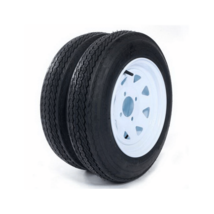 2x tires Trailer Tires &amp; B =4 Ply Construction Painted White 780 Lbs - £123.34 GBP