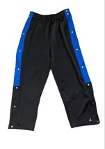 Nike Jordan Snap Button Sides Tear Away Black Blue Jogger Pants Mens Size XXL - £41.76 GBP