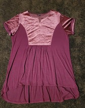 Hannah Rose Colored Velour Blouse XL - $4.79