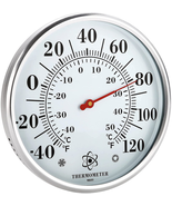 8.5&quot; New Premium Steel Thermometer Outdoor Indoor Large Decorative (Upgr... - £37.65 GBP