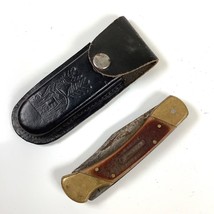 SCHRADE USA Old Timer 7-OT Large Lock Back Knife w/Leather Sheath SEE PH... - £25.01 GBP