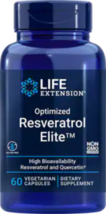 MAKE OFFER! 2 Pack Life Extension Optimized Resveratrol Elite 60 veg caps image 1