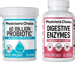 Physician's | Probiotics and Digestive Enzyme Supplements | Relieves Blo... - $39.88